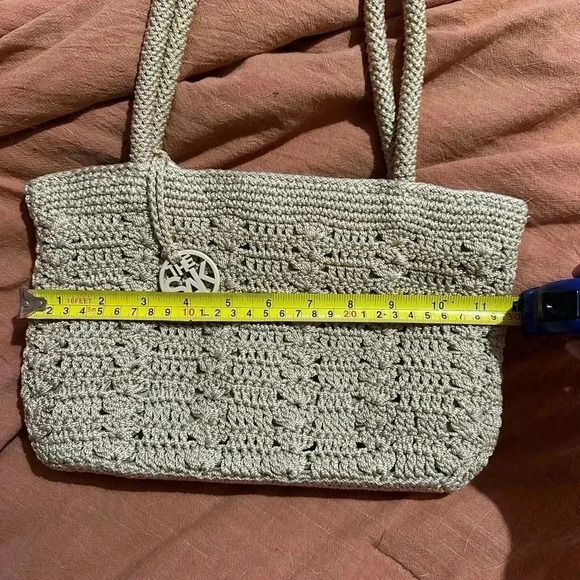 The Sak Tan Crochet Tote with Logo Charm - Picture 7 of 7